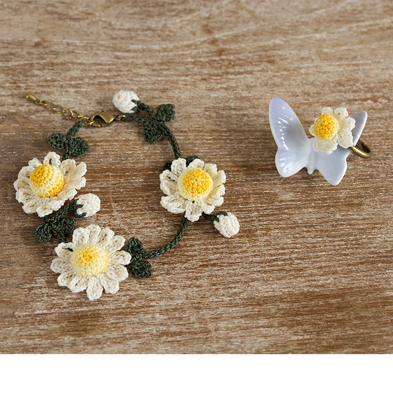 〈レシピ〉カモミールのブレスレット＆リング