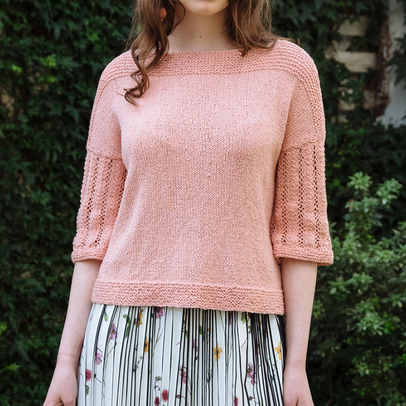 〈レシピ〉ソフトピンクのボートネックプルオーバー