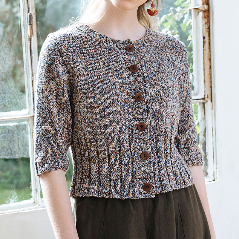 〈レシピ〉メリヤス編みのショートカーディガン