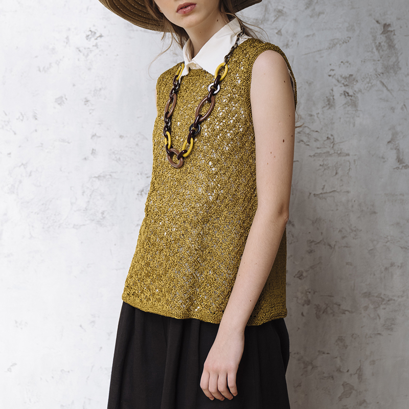 〈レシピ〉Aラインのノースリーブセーター