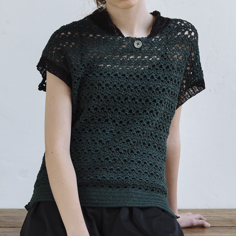 〈レシピ〉ドロップショルダーのポロセーター