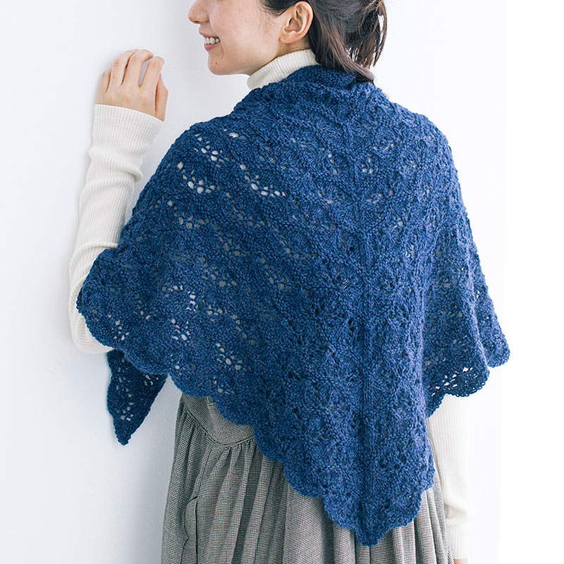〈レシピ〉透かし編みの三角ショール
