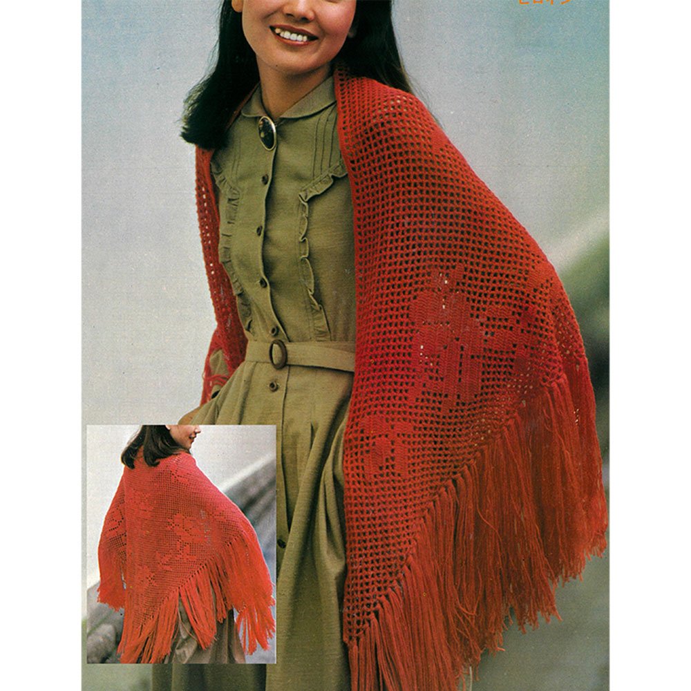 〈レシピ〉赤いバラのストール