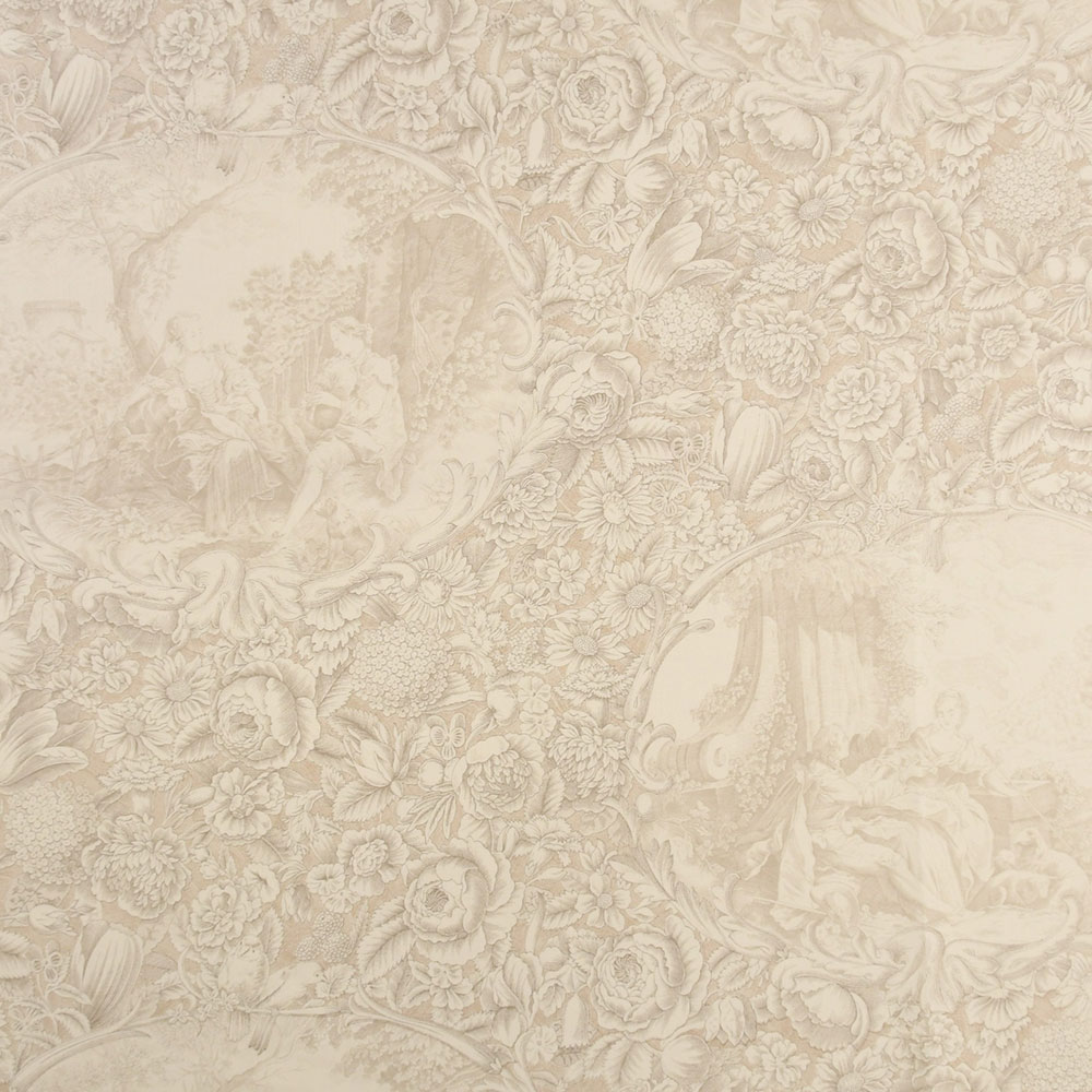 クラシカルプリント　ベージュ（1ｍ単位）