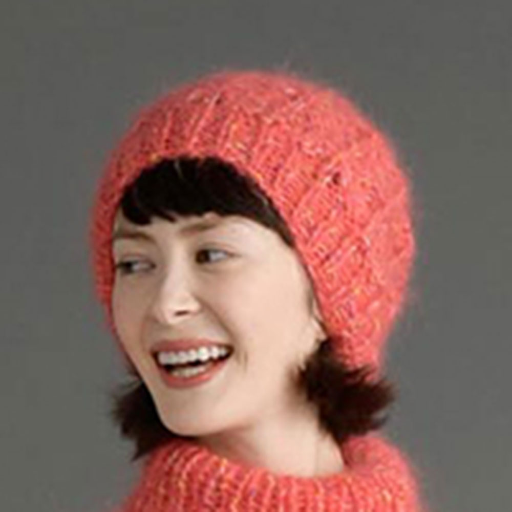 〈糸セット〉オレンジ系の帽子