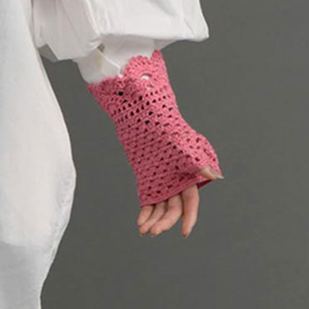 〈糸セット〉スカラップのハンドウォーマー