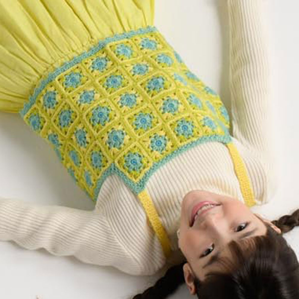 〈糸セット〉キャミソール レモンイエロー 130cm