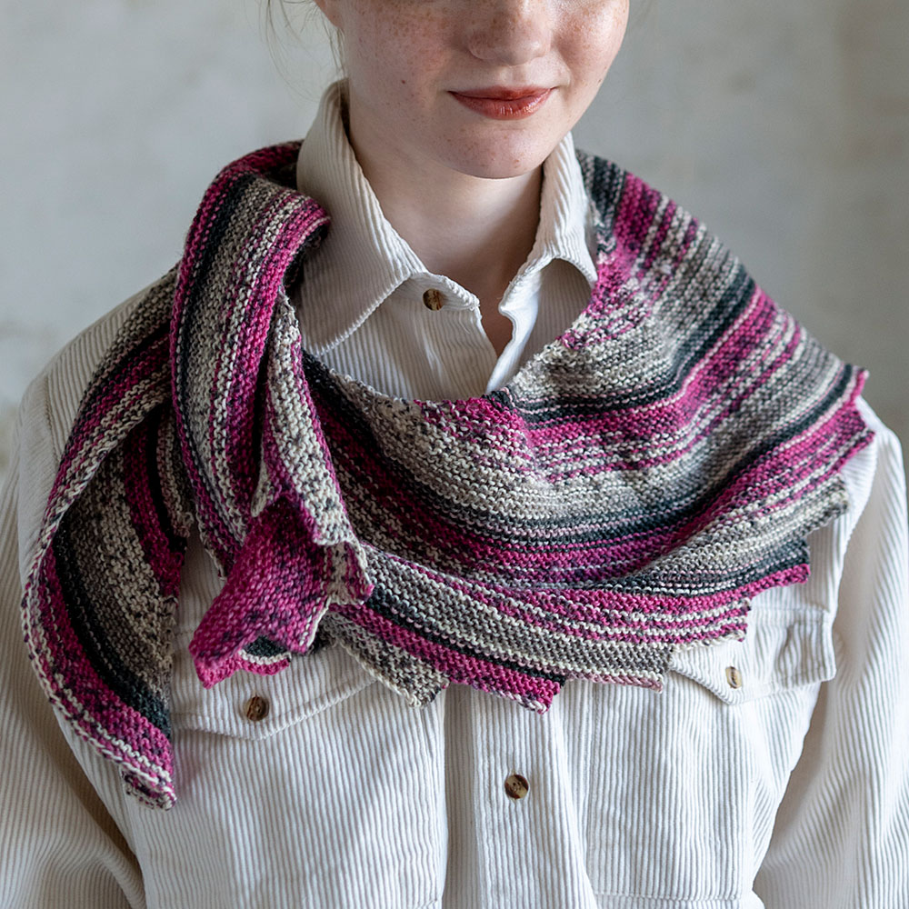 ドラゴンショール グレー・ピンク系［編み図別売］