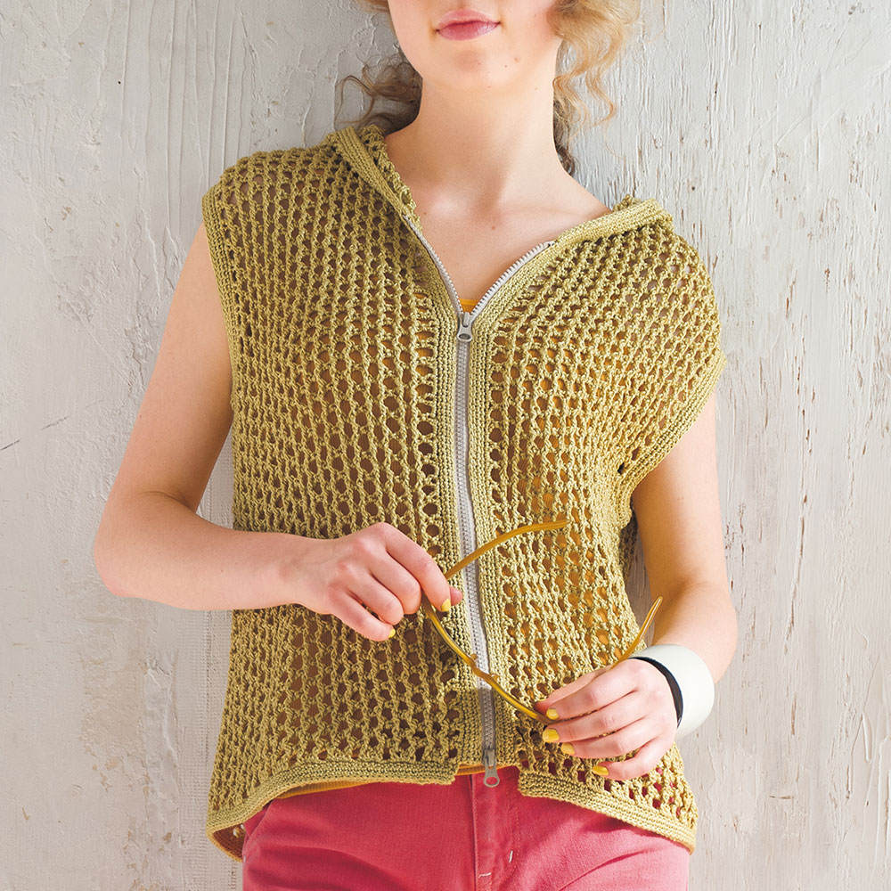 〈糸セット〉カーキジップアップパーカー