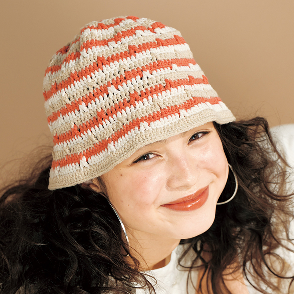 〈糸セット〉縞模様の帽子