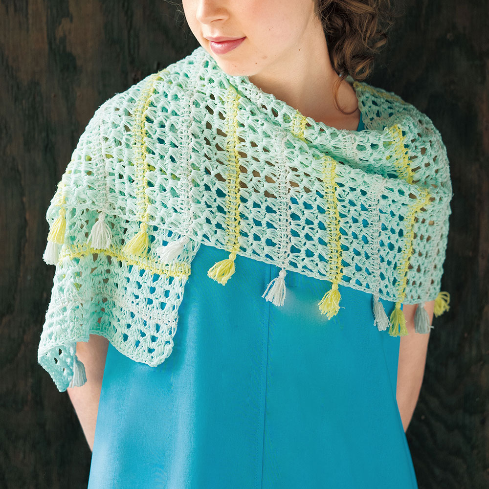 〈糸セット〉アフガン編みのショール