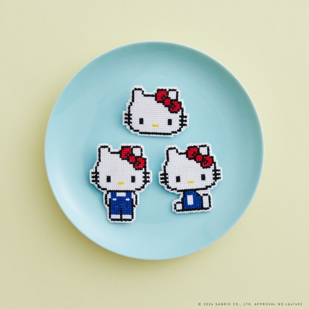 サンリオキャラドット絵ブローチキティ