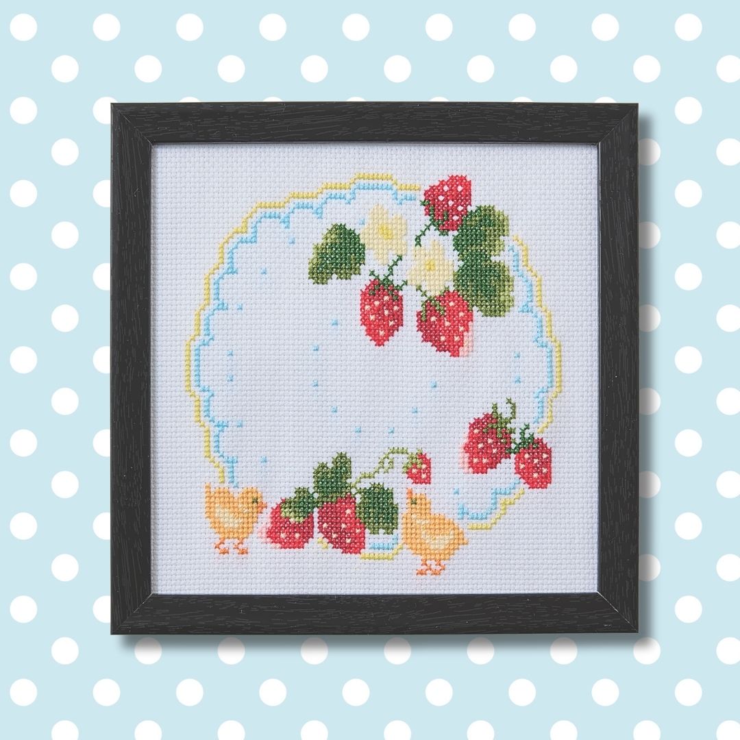 彩葉　季節を彩るクロスステッチ イチゴとひよこ