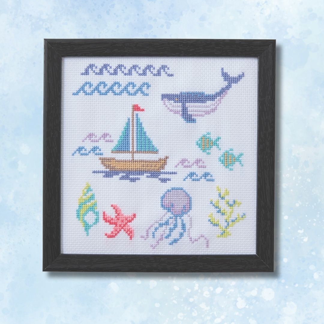 彩葉　季節を彩るクロスステッチ 海の仲間と船