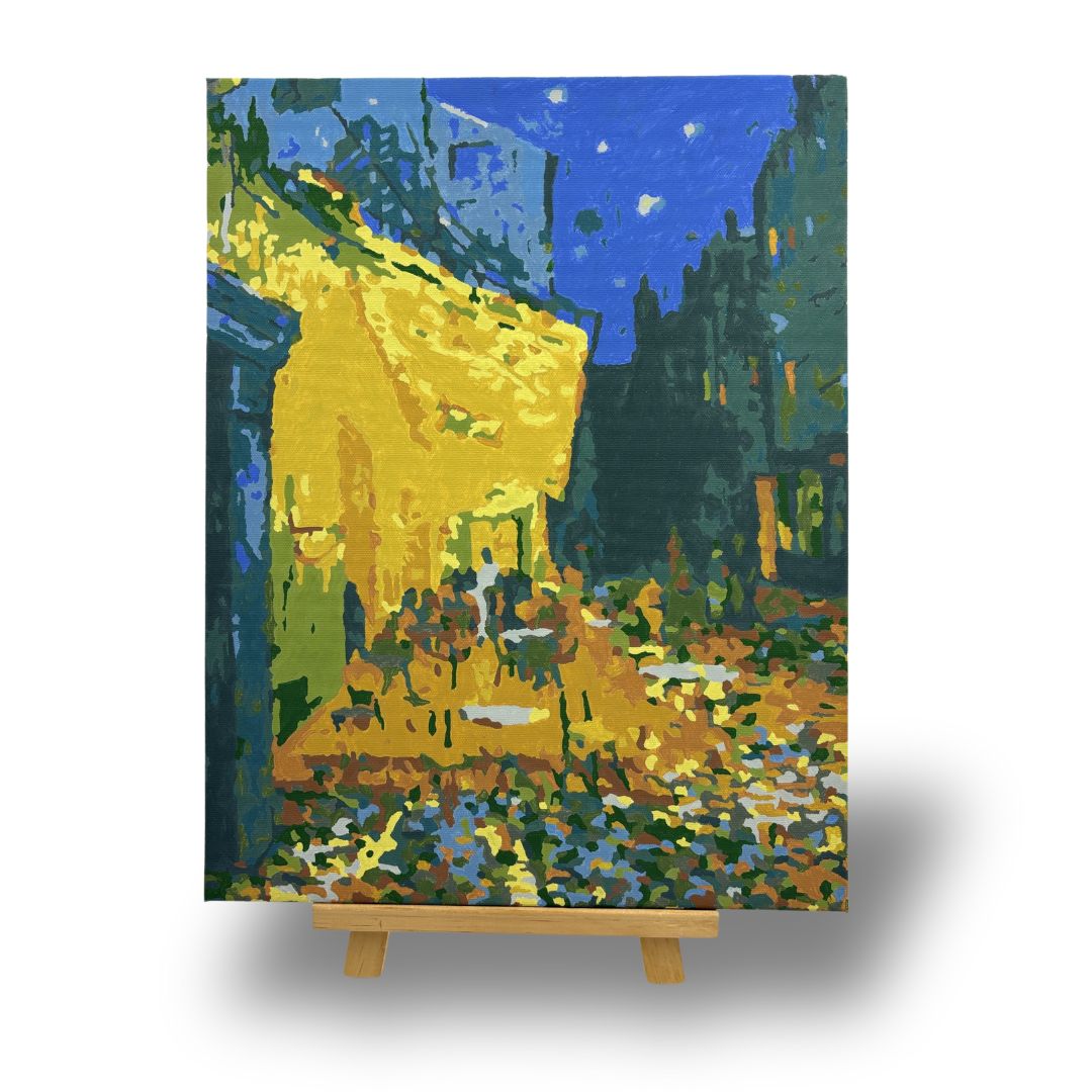 大人のぬりえキャンバス ゴッホ「夜のカフェテラス」