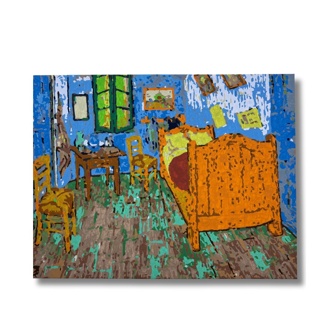 大人のぬりえキャンバス 「ファンゴッホの寝室」