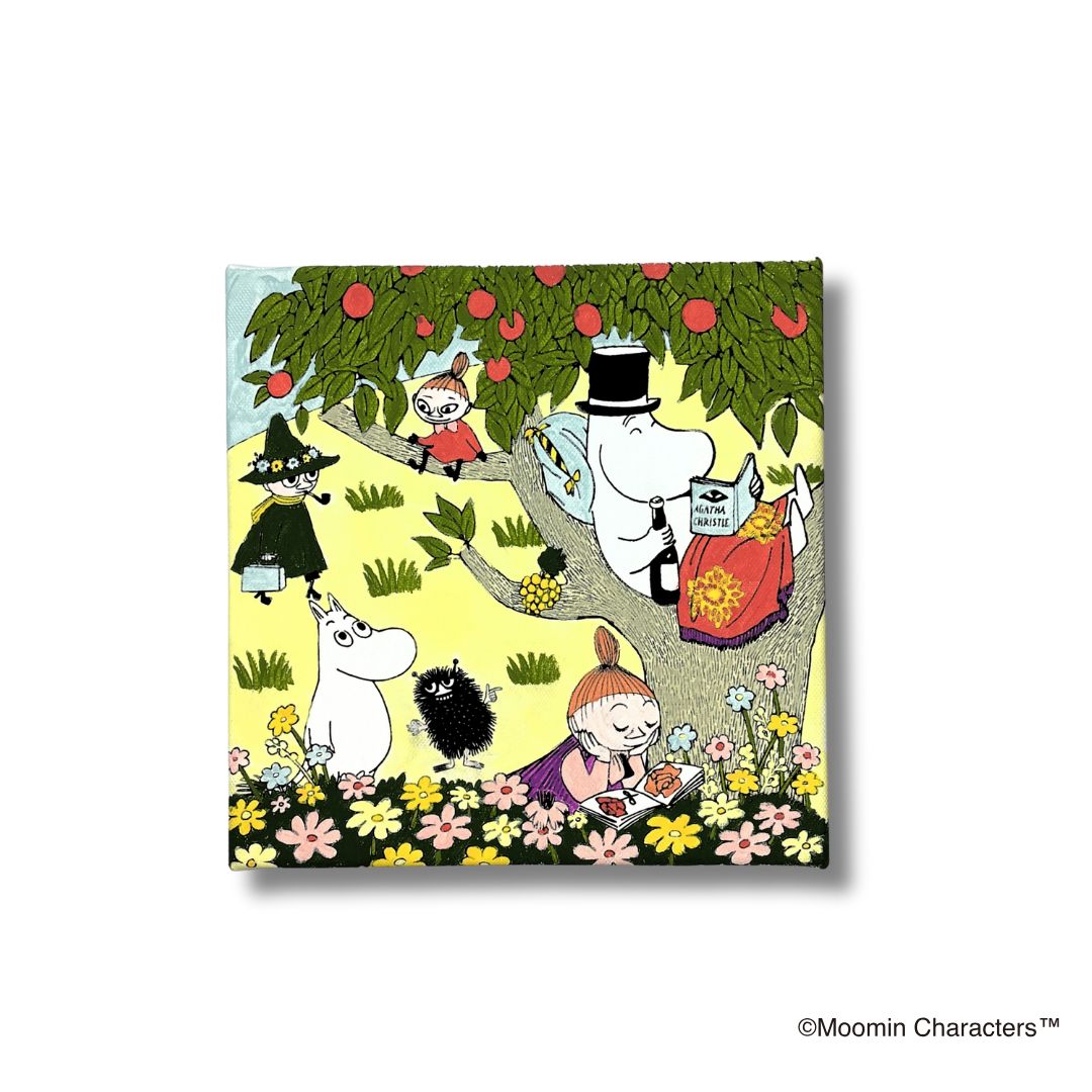 ぬりえキャンバス　木の上のムーミンパパ