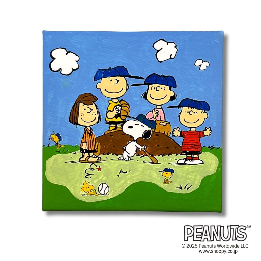 大人のぬりえキャンバス スヌーピー　ベースボール