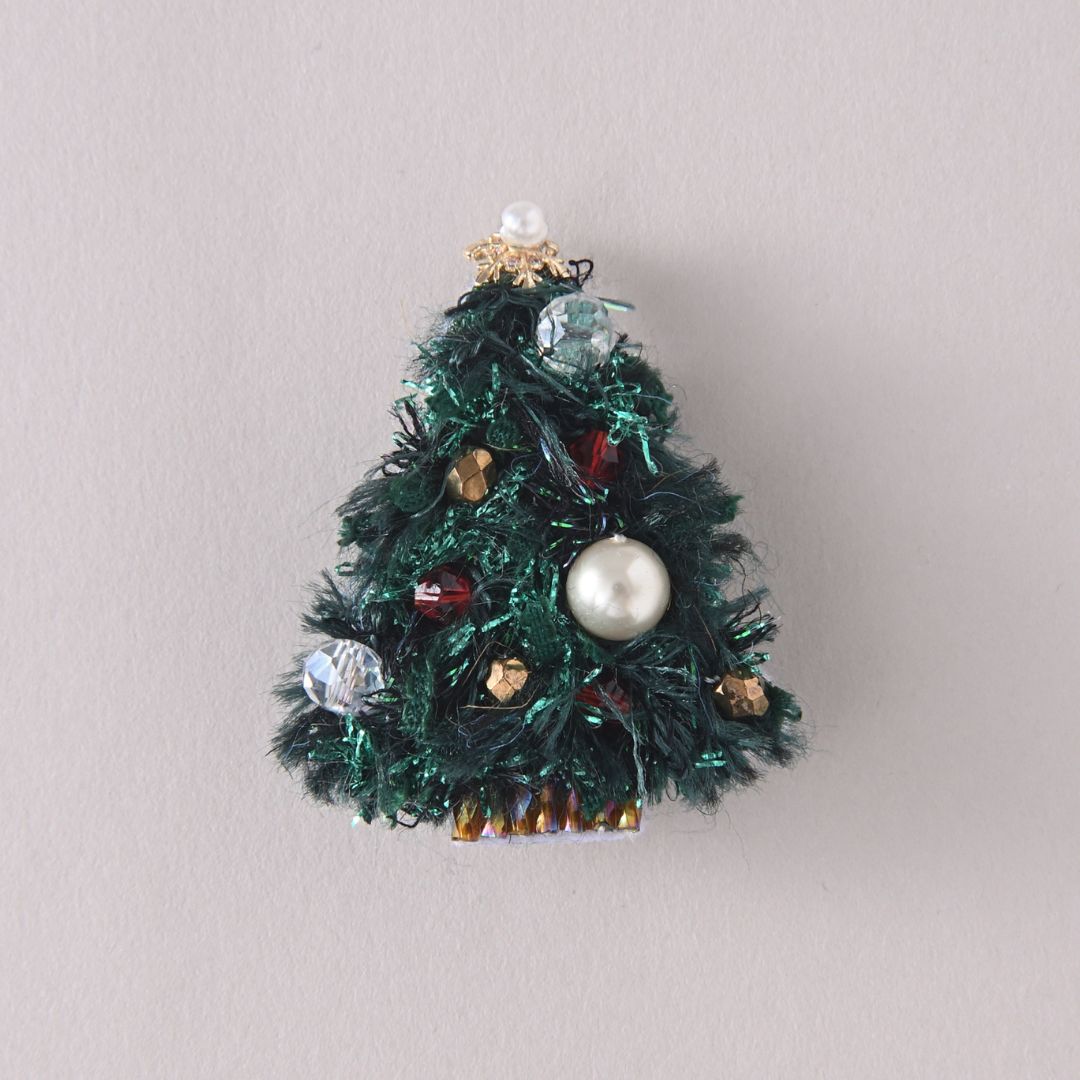ビーズ刺繍シークレットガーデンミニクリスマスツリー
