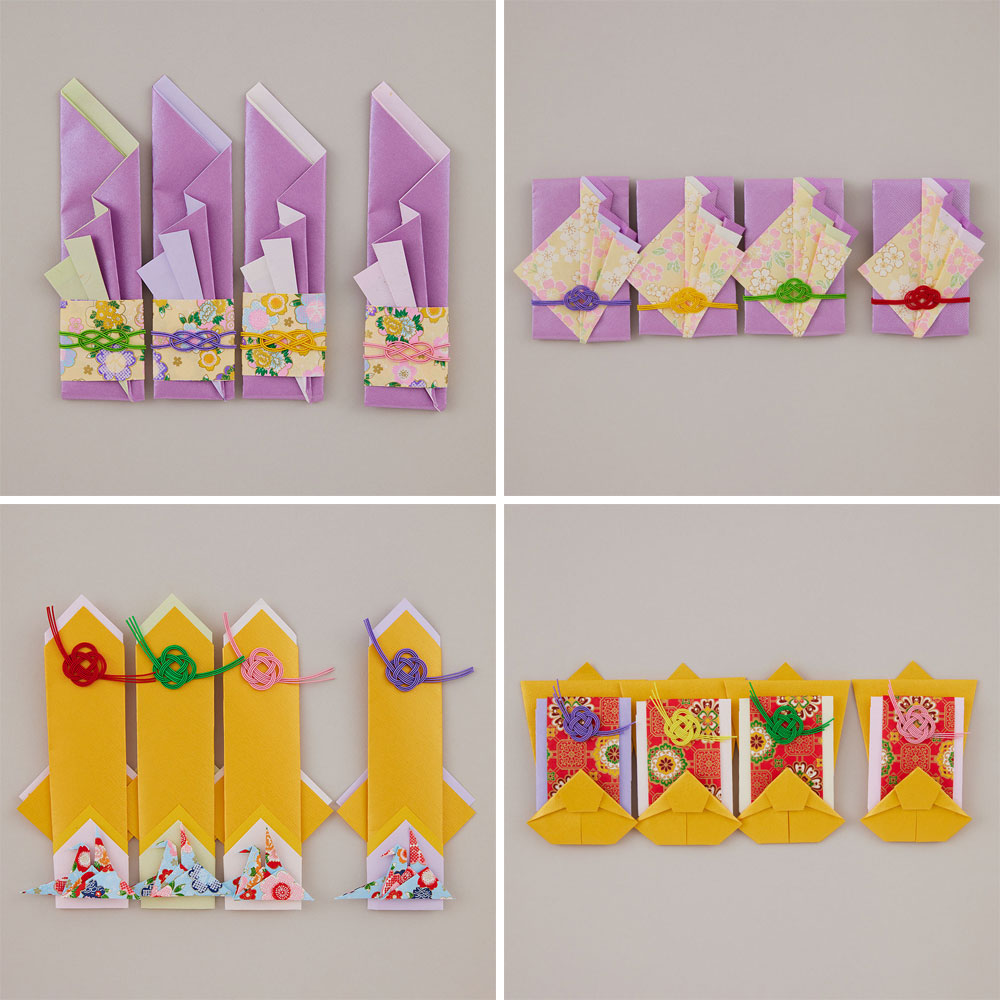 【毎月お届け】和紙おりがみ箸袋・ポチ袋 手づくりキット（Bコース）