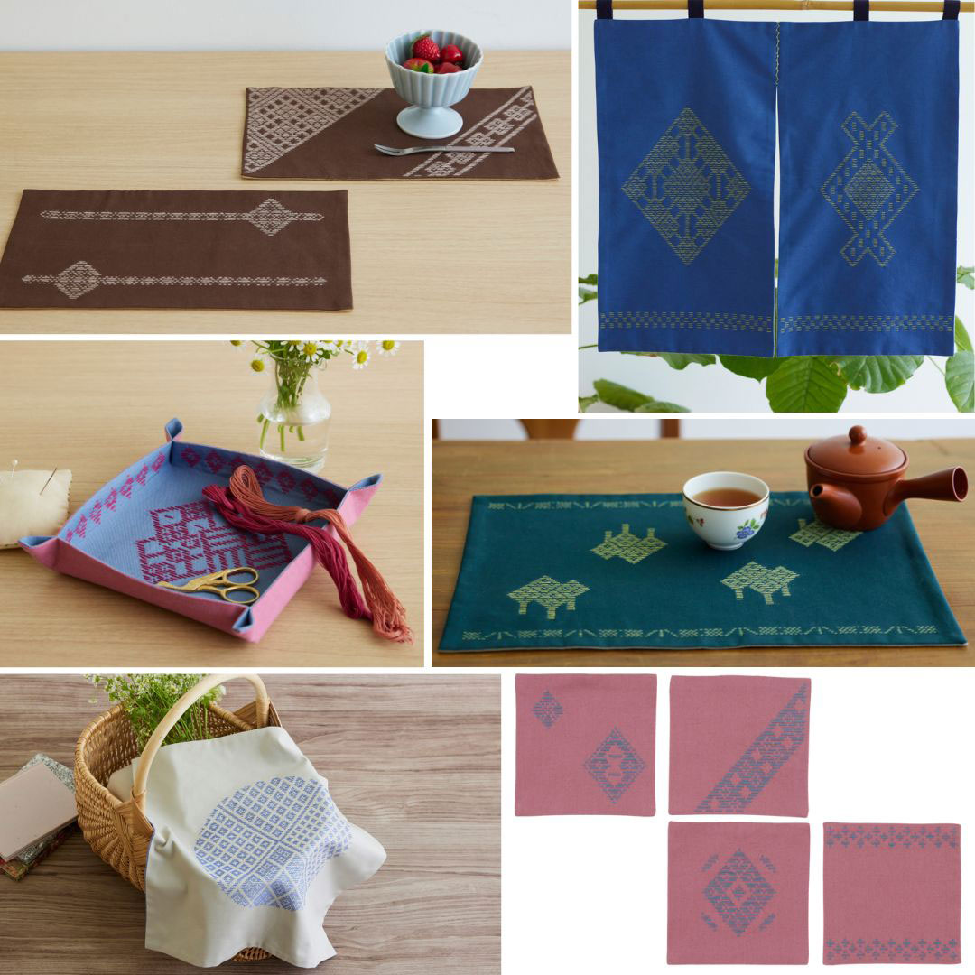 【毎月お届け】こぎん刺し子 手づくりキット（Bコース）