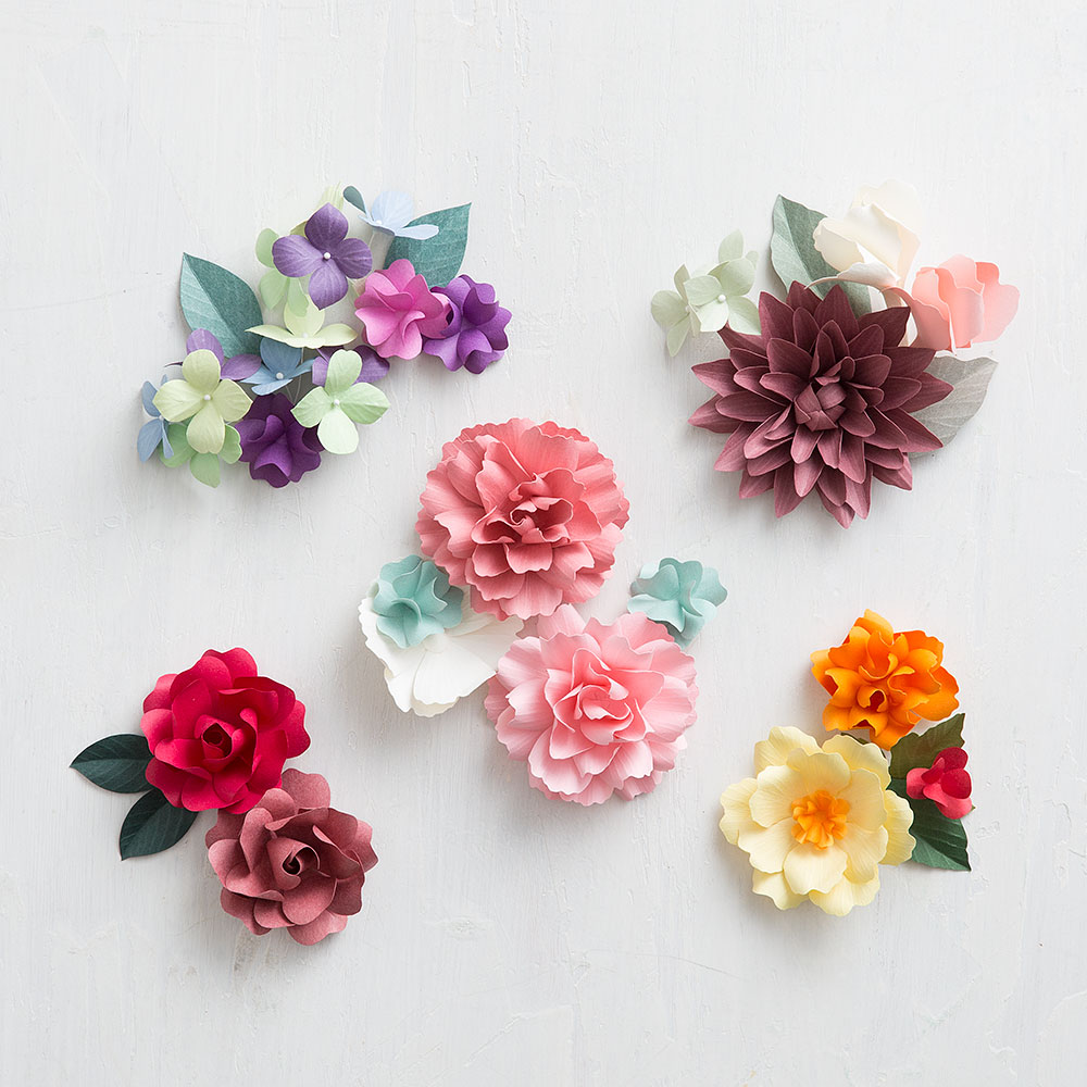 【毎月お届け】やまもとえみこさんの花の立体切り紙 手づくりキット