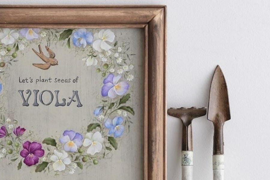 庭仕事のトールペイント