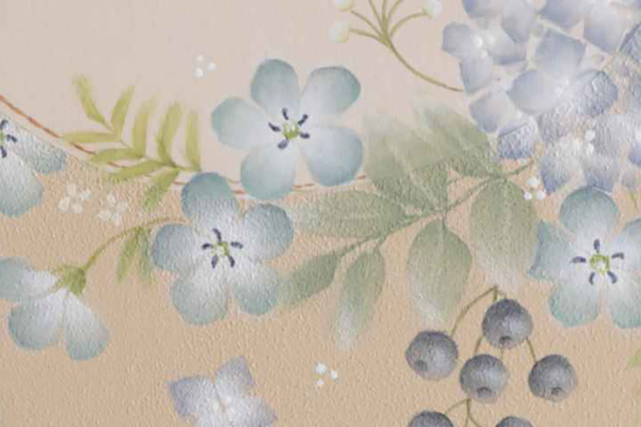 トールペイントの花歳時記 －ネモフィラ