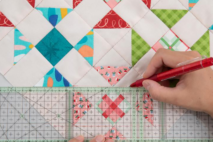 パッチワークの基礎のキソ 第5回　キルティングラインの印つけ