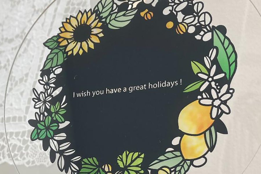 キットで楽しむフィルムはり絵～夏のリース～