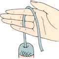 糸と棒針の持ち方 アメリカ式