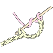長編み3目の玉編み