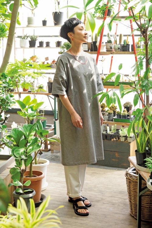 ビッグシルエットワンピースの型紙 for Women 着用画像