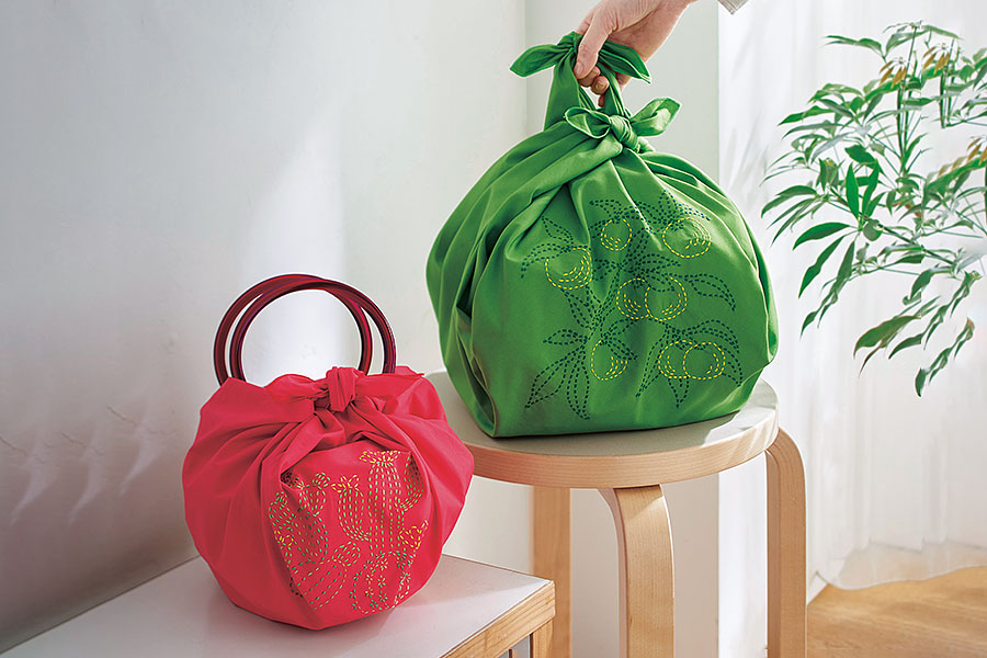 縫製済み刺し子の風呂敷