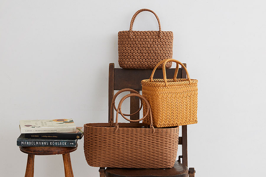 紙バンドで作る日本伝統模様のかご